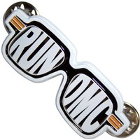 Run DMC Pin Glasses Badge in White
