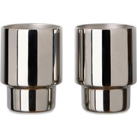 Vinga Nagano Mug Pack of 2 in Silver