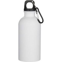 Floso Oregon Matte Stainless Steel 400ml Carabiner Water Bottle in White