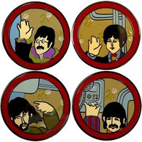 The Beatles Yellow Submarine Portholes Pin Badge Set (Pack of 4)