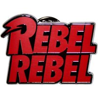David Bowie Rebel Rebel Pin Badge in Dark Red
