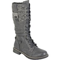 Cipriata Women's Gabriela Combat Boots in Black | Size: 5