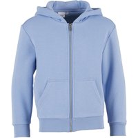 Build Your Brand Fluffy Full Zip Hoodie in Blue | Size: 11-12 Years