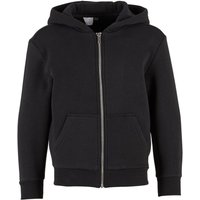 Build Your Brand Fluffy Full Zip Hoodie in Black | Size: 9-10 Years