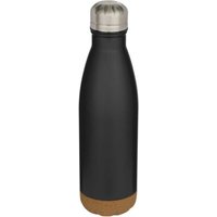 Floso Cove Cork Double Wall 500ml Insulated Water Bottle in Black