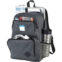 Avenue Men's Graphite Deluxe 15.6in Laptop Backpack in Charcoal