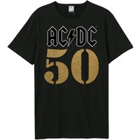 Amplified Men's 50 AC DC T-Shirt in Black | Size: 2XL