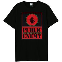 Amplified Men's Fight The Power Target Public Enemy T-Shirt in Black | Size: XL
