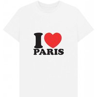 apoh Men's I Heart Paris T-Shirt in White | Size: 2XL