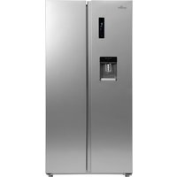 Willow Freestanding 433L Total No Frost with Water Dispenser No Frost American Style Fridge Freezer in Silver