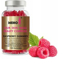 Meno Hair Skin Nails Gummies Biotin Beauty Supplement Healthy Growth in White | Size: 500g