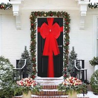 Christmas Door Bow Window Traditional Xmas Decoration