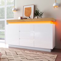 Chest Drawers RGB LED 81 x 140 x 39 cm Cool
