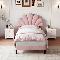 3ft Single Upholstered Velvet Bed Frame