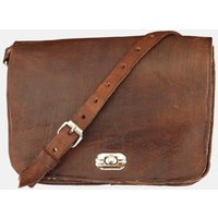 Berber Leather Women's 'The Kenitra' Cross-body Bag in Dark Brown