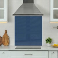Choose Your Print Premium 90cm x 75cm 6mm Glass Blue Kitchen Splashback Toughened Polished Edges | Size: 90 cm x 75 cm