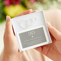 My Posh Shop Women's 30th Birthday Sterling Silver Statement Ring Necklace