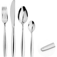 Glim & Glam Cutlery Set Stainless Steel Flatware 24pc Set Anydate in Silver