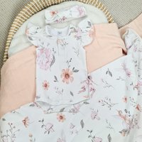 Minky Myles Girl's Newborn Baby Fairy & Floral Bodysuit With Frill Sleeve in White | Size: 0-1 m