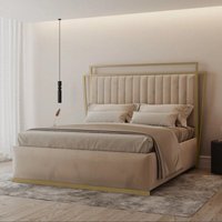 HOB Furniture Repton Metal Bed in Cream | Size: King