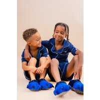 Lulabay Personalised Jersey Short Pyjamas in Navy | Size: 7-8 Years