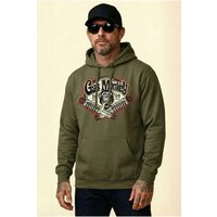 Gas Monkey Garage Men's Dallas Shocks Hoodie in Khaki | Size: Small