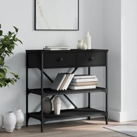 Berkfield Home Console Table Black 75x34.5x75 cm Engineered Wood