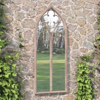 Berkfield Home Garden Mirror Sand 100x45 cm Iron for Outdoor Use in Beige
