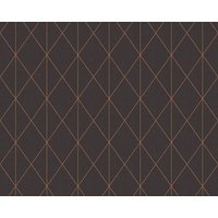A.S. Creation Triangle Metallic Geometric Modern Design Non woven Wallpaper in Black