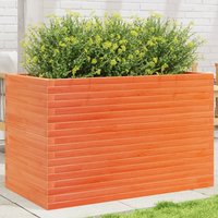 Berkfield Home Garden Planter Wax Brown 110x60x68.5 cm Solid Wood Pine