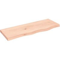 Berkfield Home Wall Shelf 80x30x(2-4) cm Untreated Solid Wood Oak in Brown