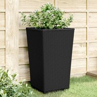 Berkfield Home Garden Planters 2 pcs Black 32.5x32.5x57 cm PP