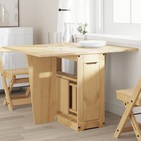 Berkfield Home Butterfly Dining Table Foldable Corona Wax Brown Solid Wood Pine