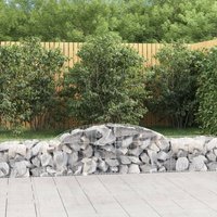 Berkfield Home Arched Gabion Baskets 11 pcs 300x50x40/60 cm Galvanised Iron in Silver