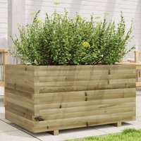 Berkfield Home Garden Planter 90x60x49.5 cm Impregnated Wood Pine in Brown