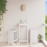 Berkfield Home Bar Stools 2 pcs White 40x36x75 cm Solid Wood Pine | Size: 40 x 36 x 75 cm