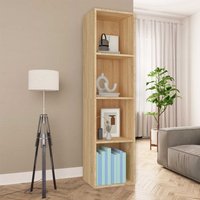 Berkfield Home Book Cabinet/TV Cabinet Sonoma Oak 36x30x143 cm Engineered Wood in Brown | Size: 36 x 30 x 143 cm