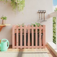 Berkfield Home Garden Raised Bed with Fence Design 100x50x70 cm Solid Wood Douglas in Brown | Size: 100 x 50 x 70 cm