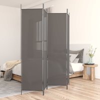 Berkfield Home 4-Panel Room Divider Anthracite 698x180 cm Fabric in Black