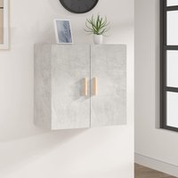 Berkfield Home Wall Cabinet Concrete Grey 60x30x60 cm Engineered Wood in White | Size: 60 x 30 x 60 cm