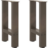 Berkfield Home Coffee Table Legs Natural Steel 2 pcs 38x(42-43) cm Steel in Grey