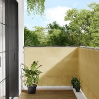 Berkfield Home Balcony Screen Sand 120x400 cm 100% Polyester Oxford in Yellow