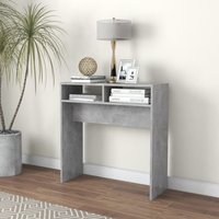 Berkfield Home Console Table Concrete Grey 78x30x80 cm Engineered Wood | Size: 78 x 30 x 80 cm