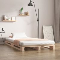Berkfield Home Pallet Bed 100x200 cm Solid Wood Pine in Brown