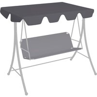 Berkfield Home Replacement Canopy for Garden Swing Anthracite 150/130x105/70cm in Black | Size: 150/130x105/70 cm