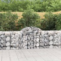 Berkfield Home Arched Gabion Baskets 30 pcs 200x50x80/100 cm Galvanised Iron in Silver