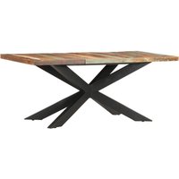 Berkfield Home Dining Table 180x90x76 cm Solid Reclaimed Wood in Brown | Size: 180 x 90 x 76 cm