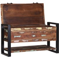 Berkfield Home Storage Box Multicolour 80x35x45 cm Solid Wood Reclaimed in Brown | Size: 80 x 35 x 45 cm