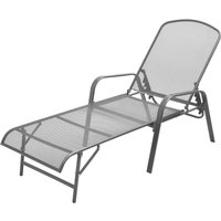 Berkfield Home Sun Lounger Steel Anthracite in Black