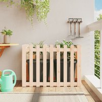Berkfield Home Garden Raised Bed with Fence Design 100x50x70 cm Solid Wood Pine in Brown | Size: 100 x 50 x 70 cm